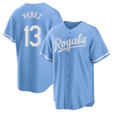 Authentic Majestic 52 2XL Kansas City Royals SALVADOR PEREZ TBTC On Field  Jersey